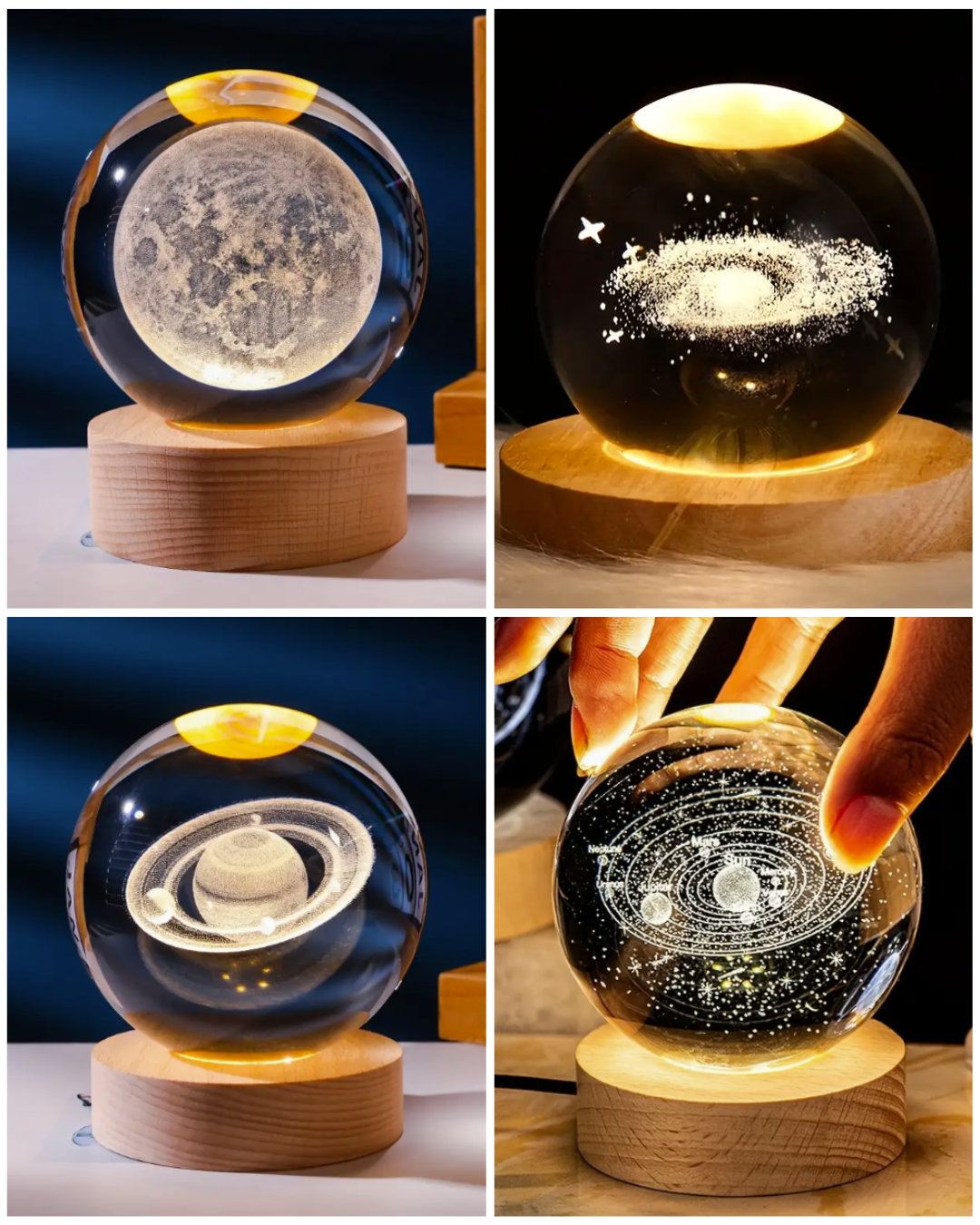 Veilleuse céleste 3D - CrystalCosmos