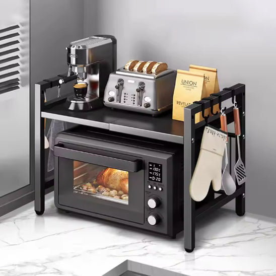 Etagère extensible pour superposer four, micro-onde et divers accessoires de cuisine