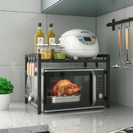 Etagère extensible pour superposer four, micro-onde et divers accessoires de cuisine