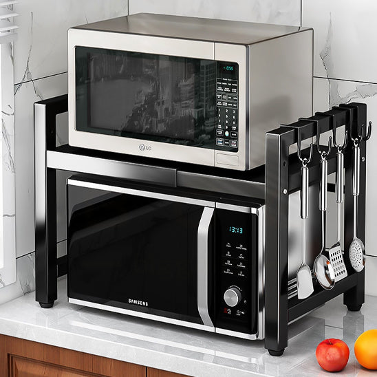 Etagère extensible pour superposer four, micro-onde et divers accessoires de cuisine