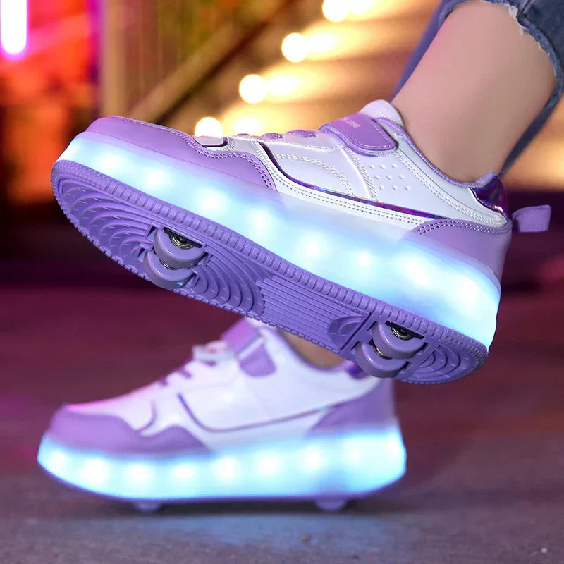 Zoe – Baskets Orthopédiques à Roulettes LED