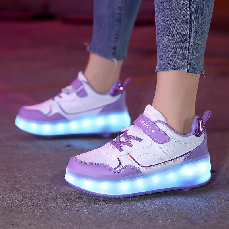 Zoe – Baskets Orthopédiques à Roulettes LED