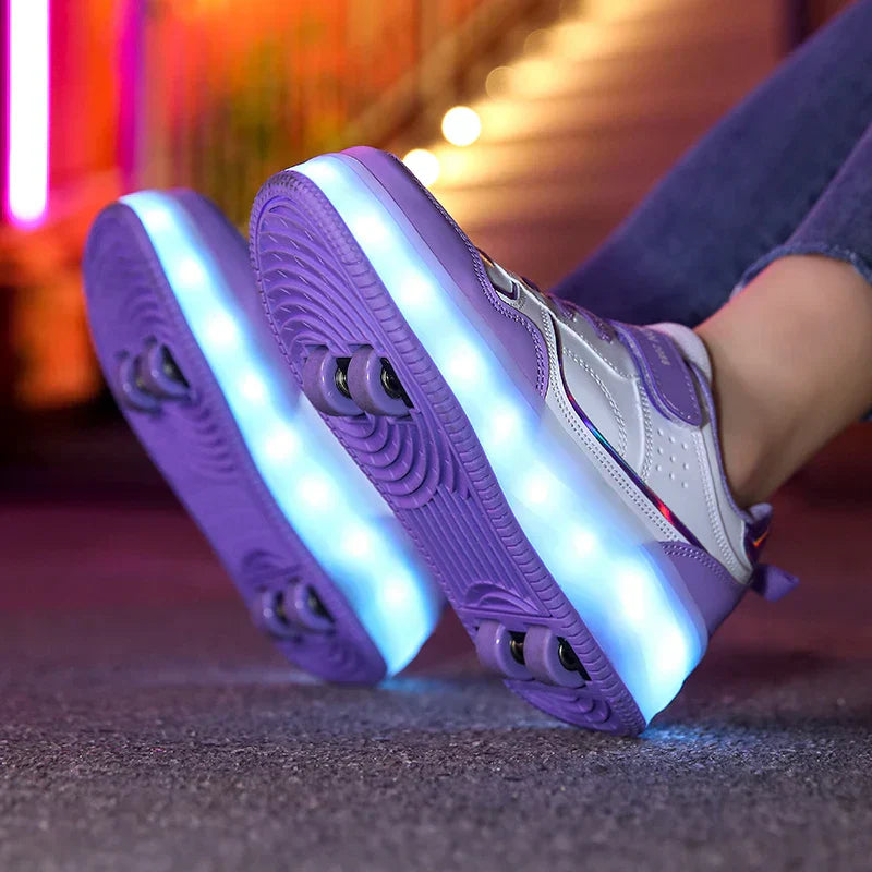 Zoe – Baskets Orthopédiques à Roulettes LED