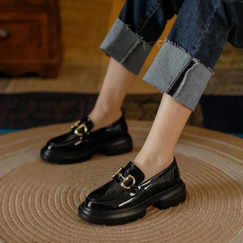 Mocassin compensé femme luxe