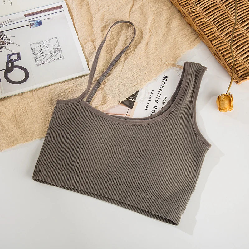 Gray crop top