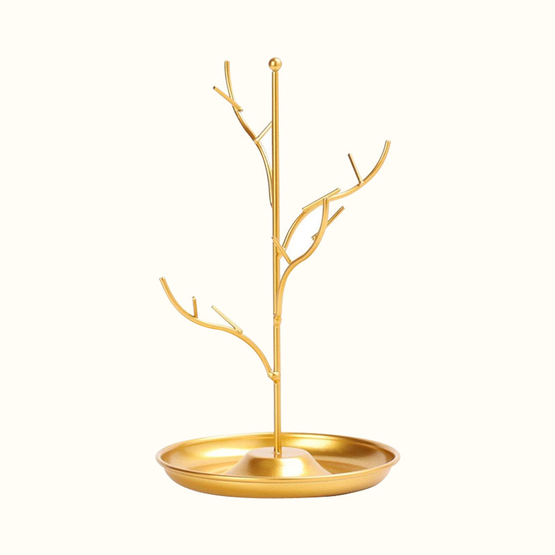 Arbre à bijoux coupelle en métal