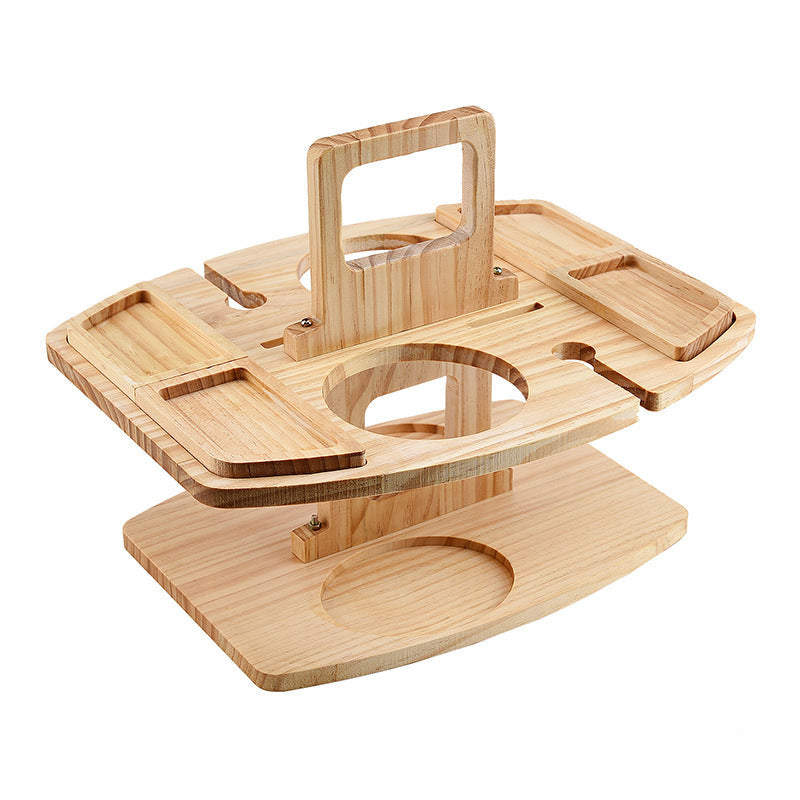 WineNest – Table à Vin Pliable en Bois pour Pique-Niques et Moments Conviviaux