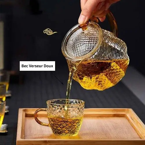 Belle Théière en Verre avec Filtre intégré