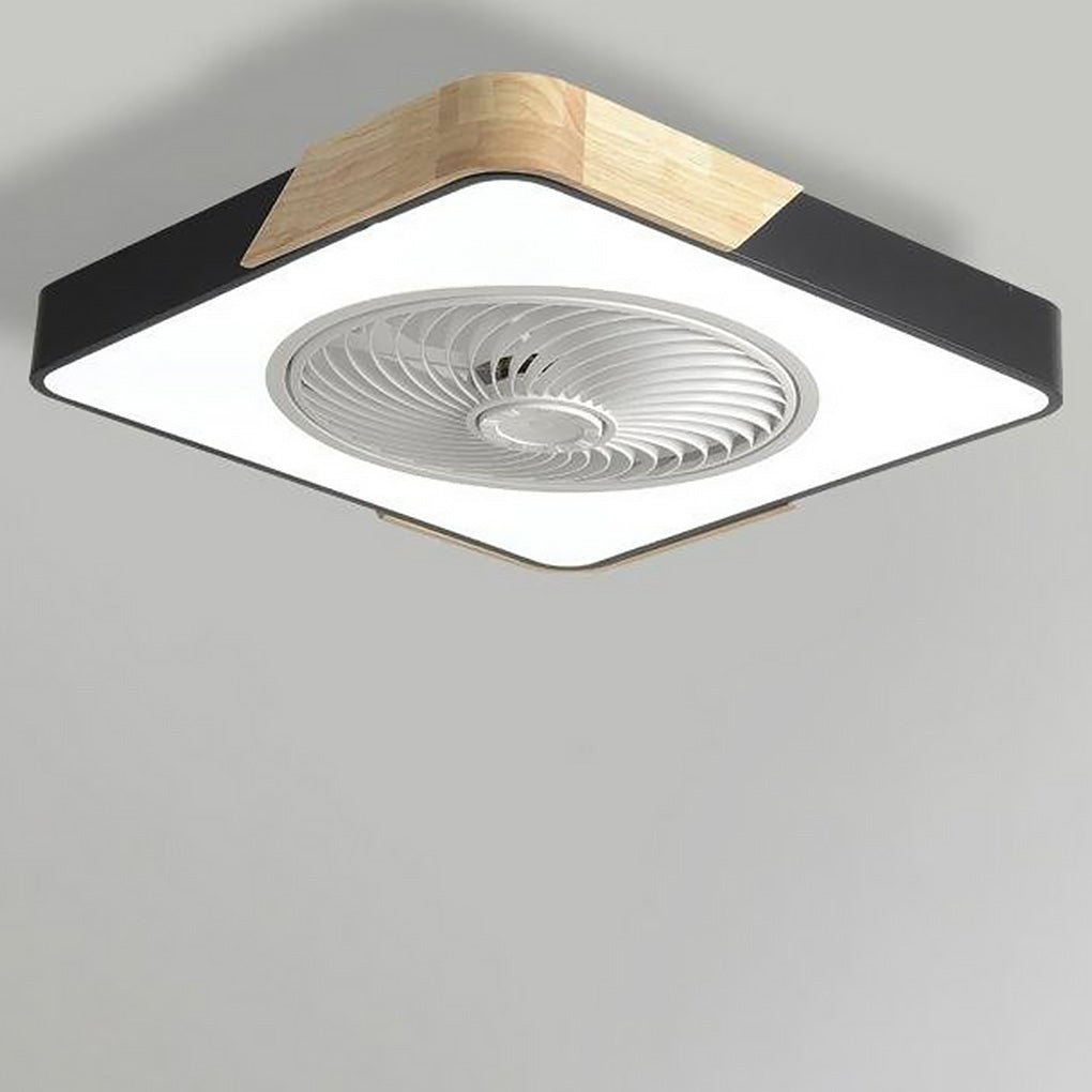Ventilateur de Plafond LED Intégré Rond et Carré avec Télécommande - Silencieux et Économique