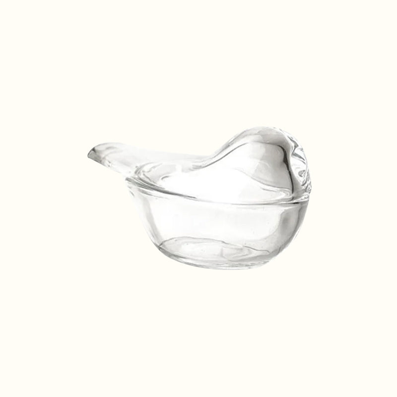 Petite boite à bijoux oiseau en verre