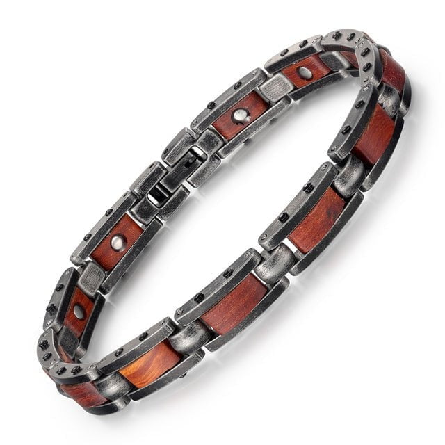 Bracelet magnetique bois - Slim Acajou Bracelet