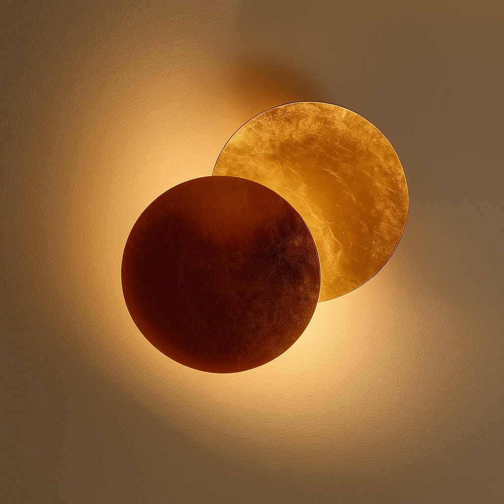 Applique Murale - Art Scandinave Moderne en forme d'éclipse.