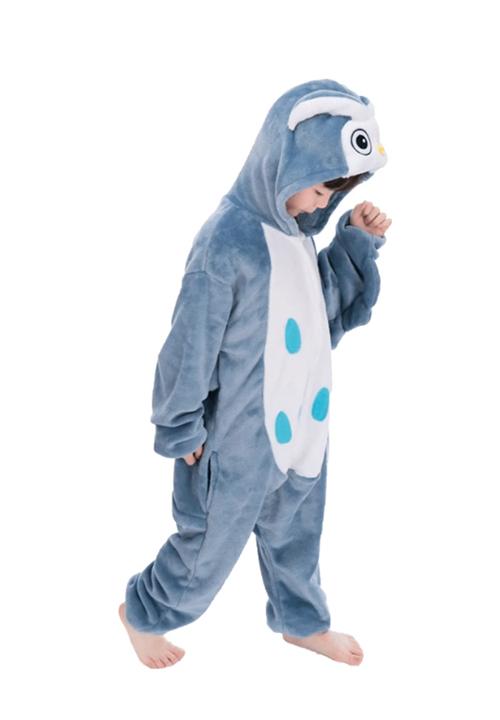 Combinaison Pyjama Garçon Chouette Bleu