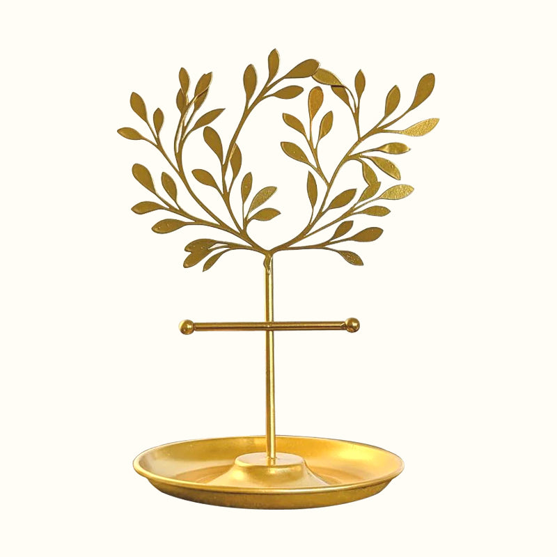 Porte bijoux arbre doré en métal