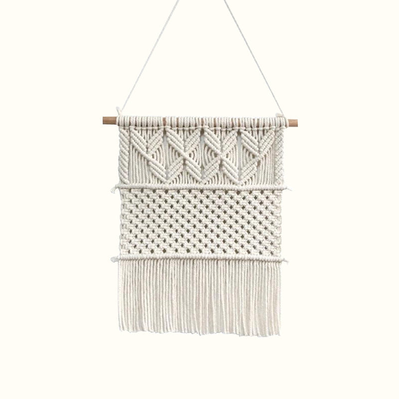 Porte bijoux macramé bohème à suspendre