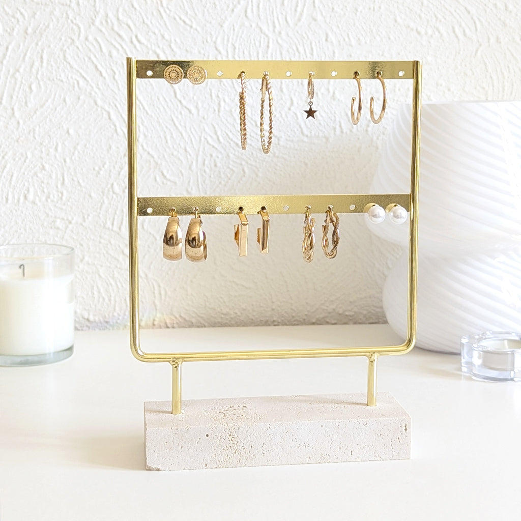 Présentoir bijoux pour boucles d'oreilles en béton
