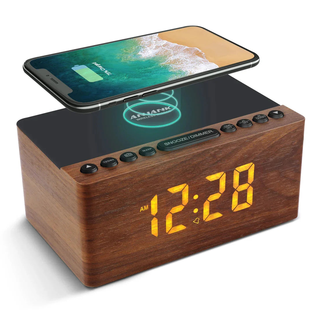 Radio réveil bois induction