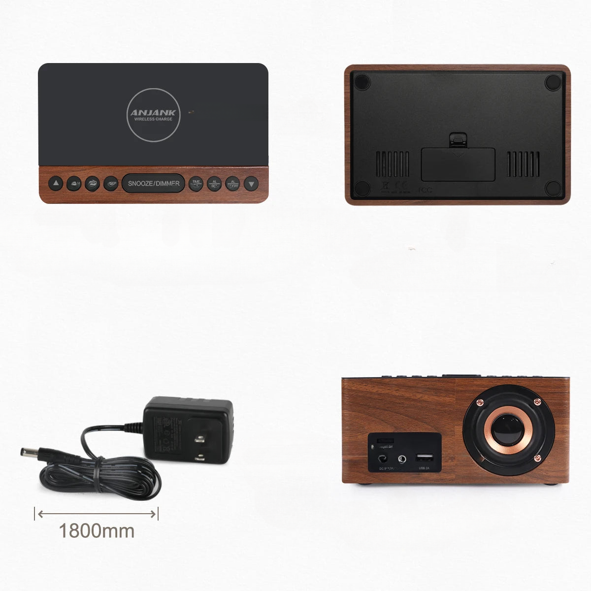 Radio réveil bois induction