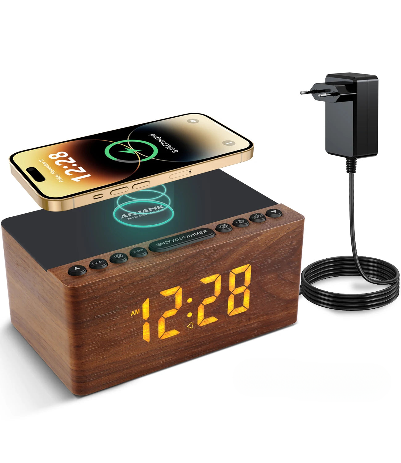 Radio réveil bois induction
