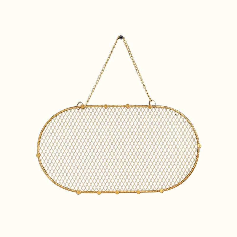 Rangement bijoux mural doré