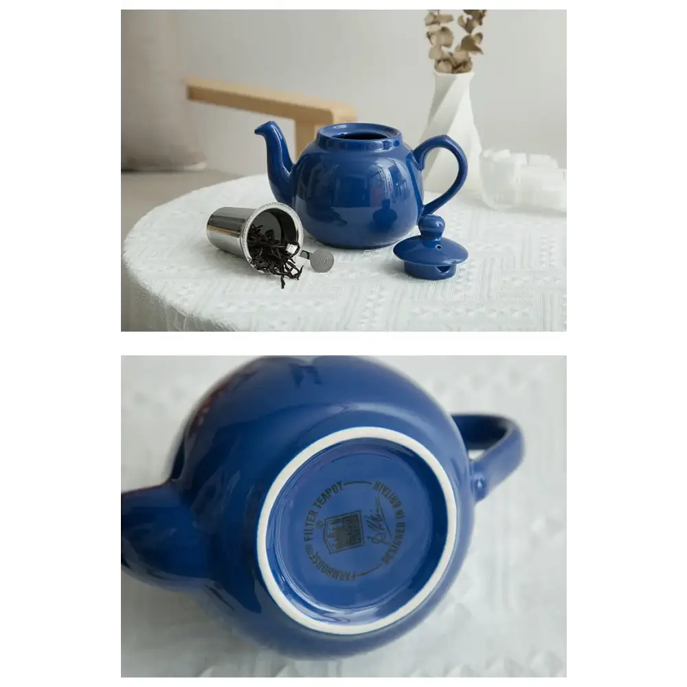 Théière Bleue en Céramique