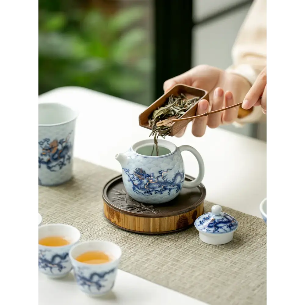 Théière Céramique Chine|Dragon Bleu