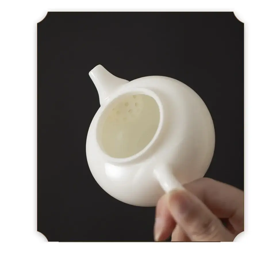 Théière en Porcelaine Blanche