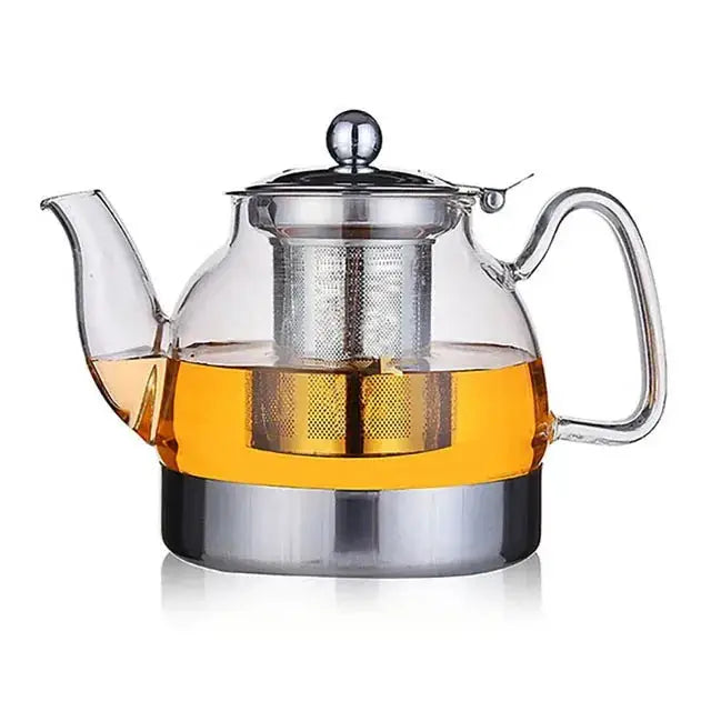 Théière inox en Verre Induction