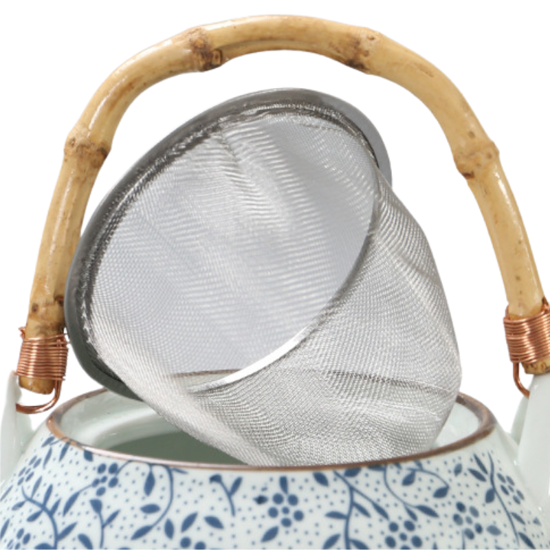 Théière japonaise céramique bleu