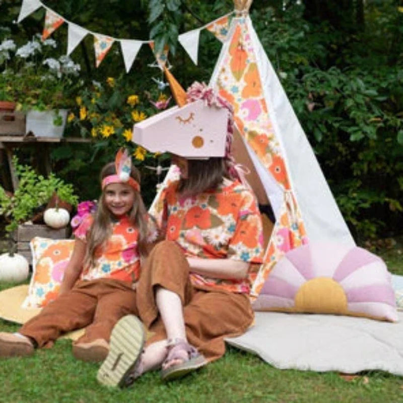 Tente Tipi Pique-nique avec des fleurs