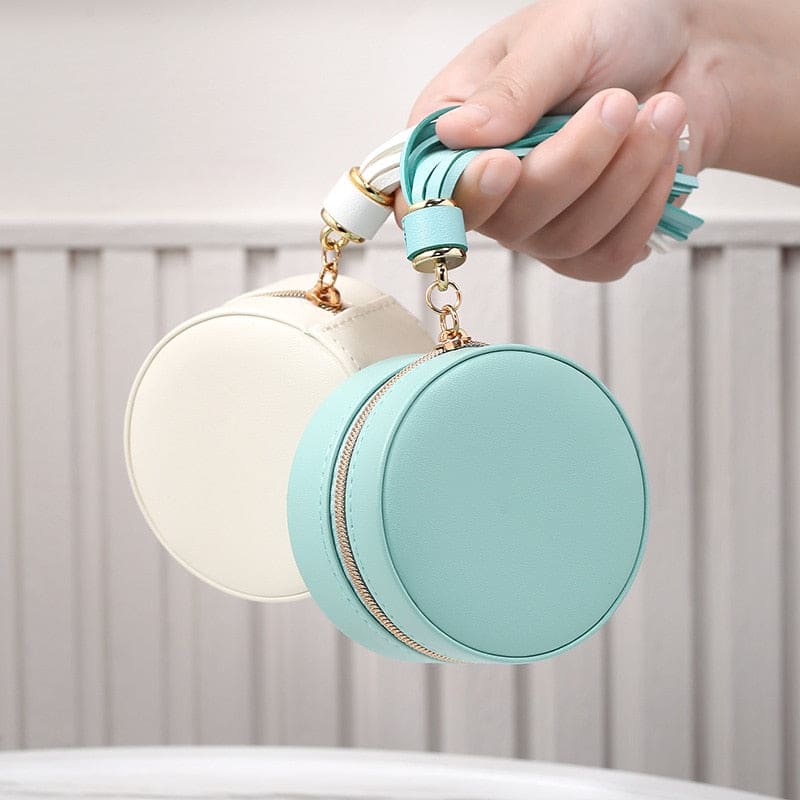 Trousse à bijoux de voyage ronde