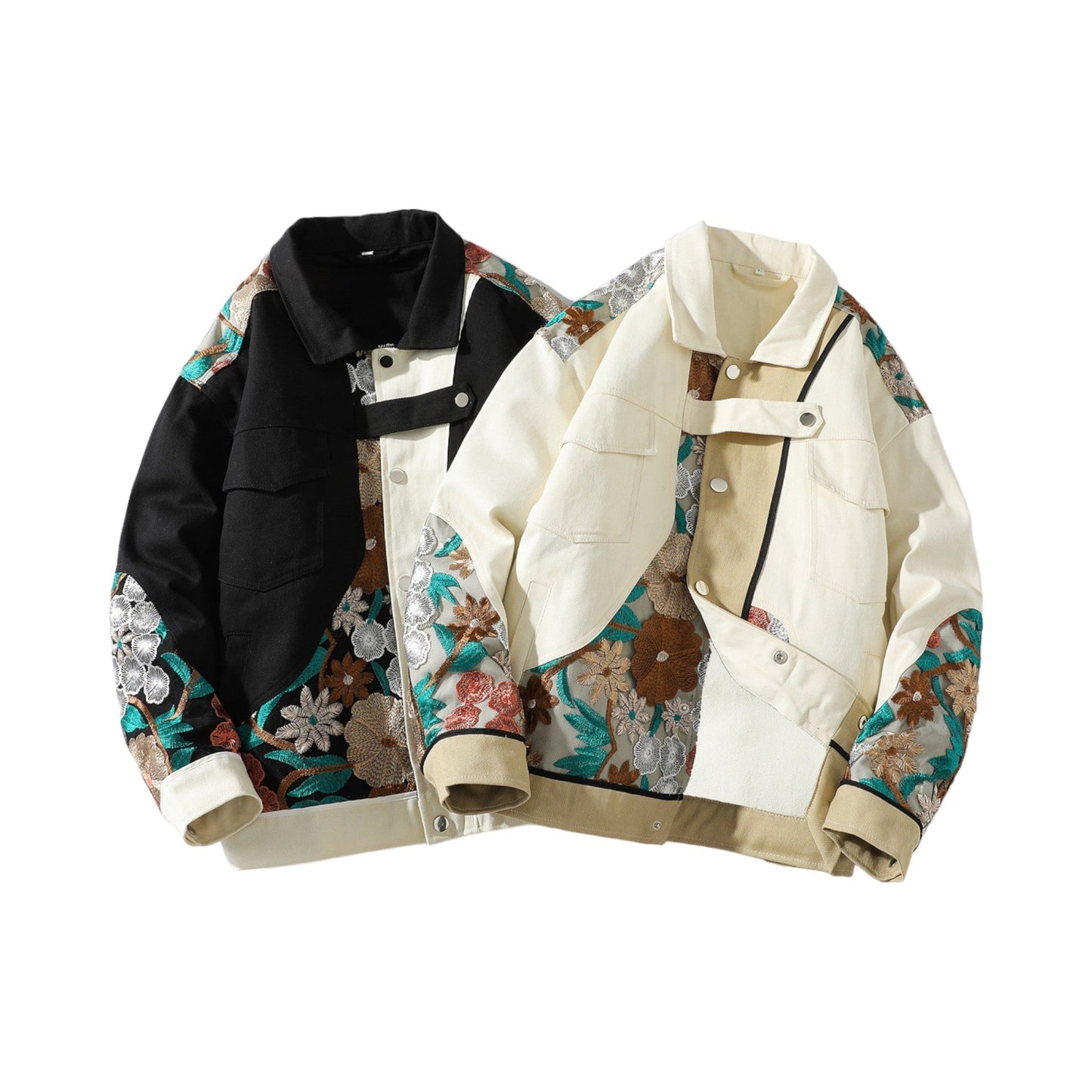 Veste harajuku japonaise homme fleurs