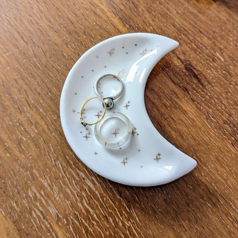 Vide-poches lune en céramique