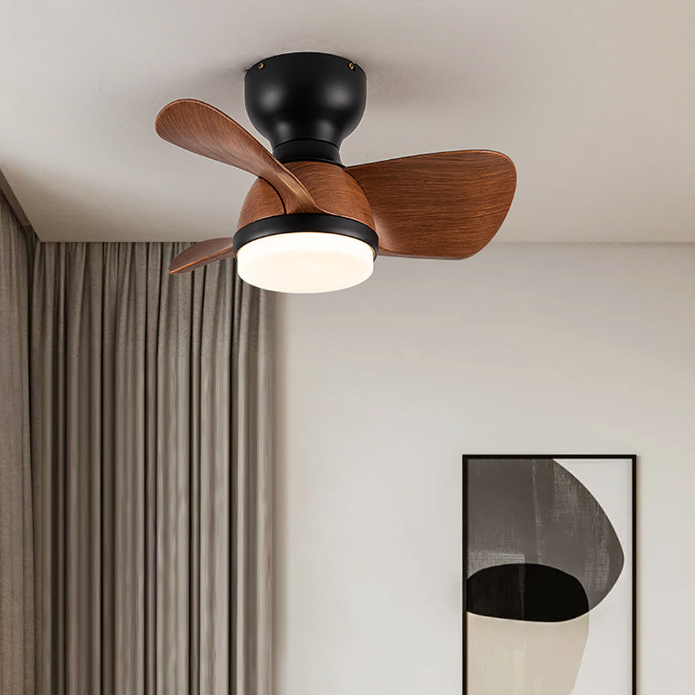 Ventilateur de Plafond en Bois avec Lumière LED – Élégance Moderne et Confort Optimal