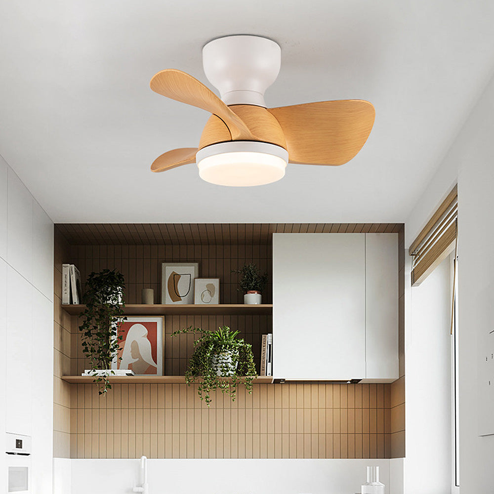 Ventilateur de Plafond en Bois avec Lumière LED – Élégance Moderne et Confort Optimal