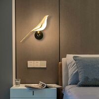 Applique Murale Oiseau Doré - Sculpture Lumineuse pour Intérieur Contemporain