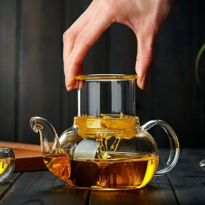 Théière en Verre Infuseur Magique
