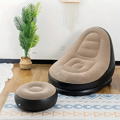 AirLounge – Canapé Gonflable avec Repose-Pied