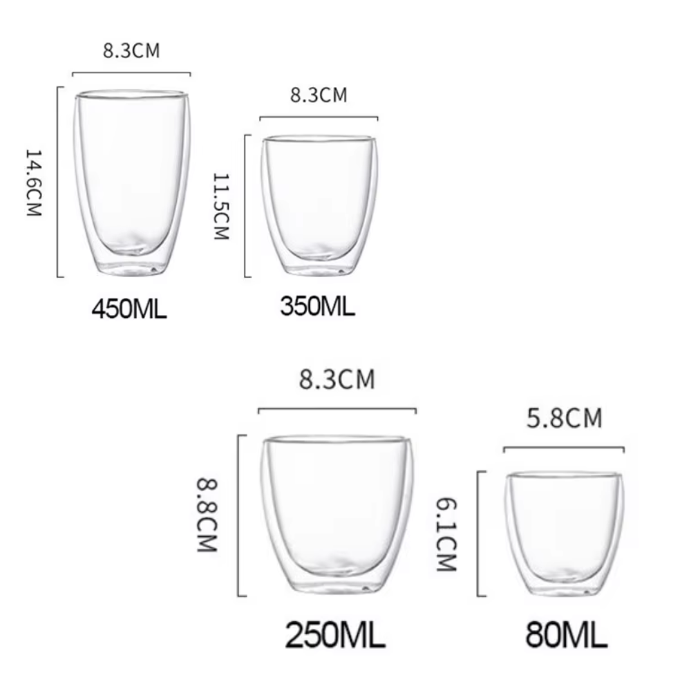 Verre à Thé Double Paroi (Lot de 6)