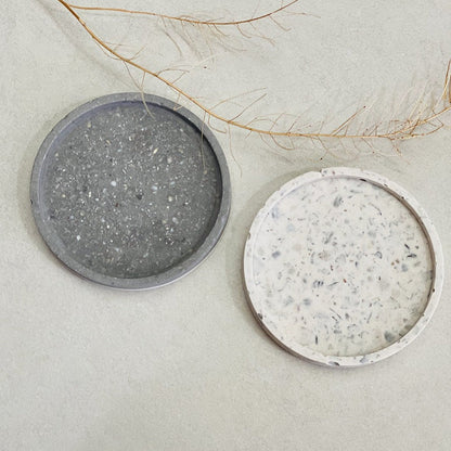 Coupelle terrazzo avec coquillages en jesmonite