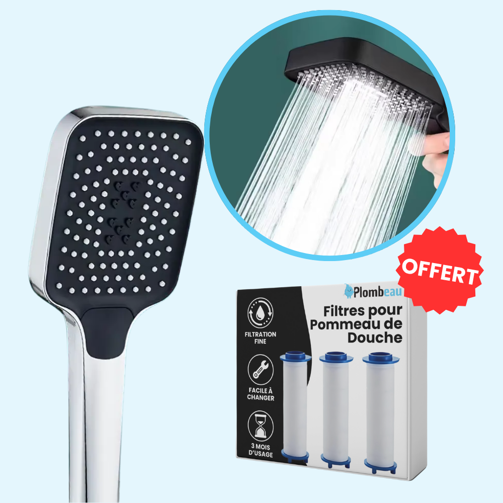 Tête de Douche Rectangle Large Haute Pression