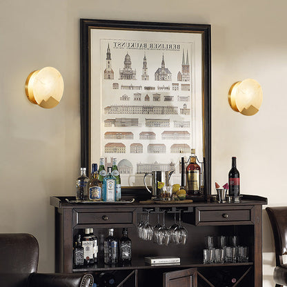 Applique Murale LED Nordic Minimalist - Lampe en Marmor et Laiton avec Dimmer