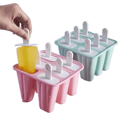 6 Moules à Glace en Silicone avec Poignée