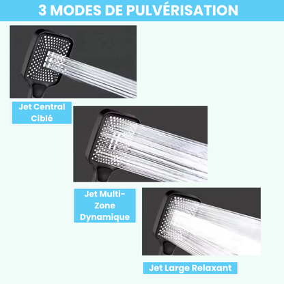 Tête de Douche Rectangle Large Haute Pression