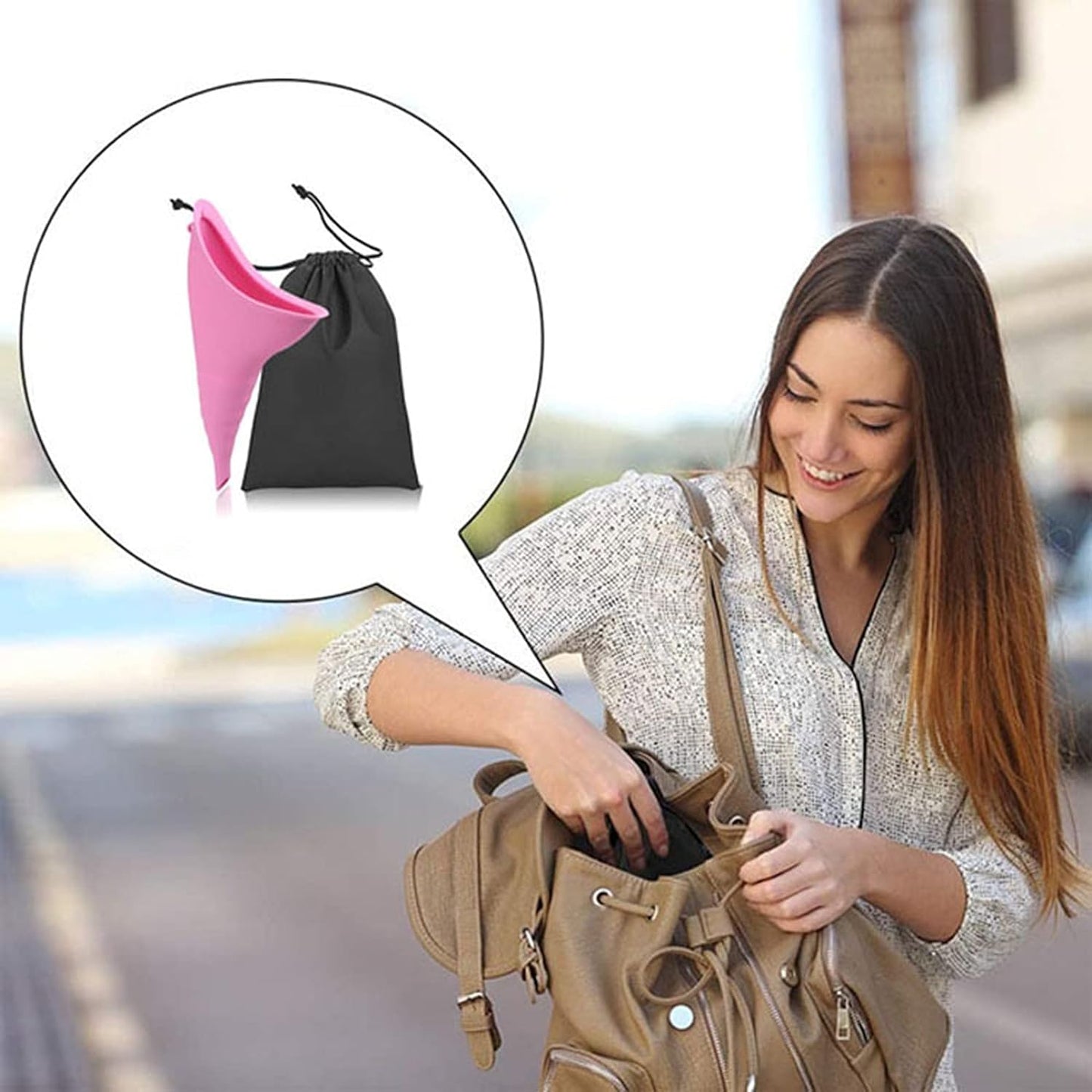 Urinoir femme Réutilisable LadyGo™ + Pochette Offerte