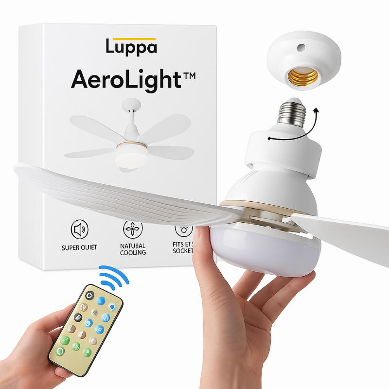 AeroLight™ E27 - Ventilateur Plafonnier LED 30W – E27 avec Télécommande