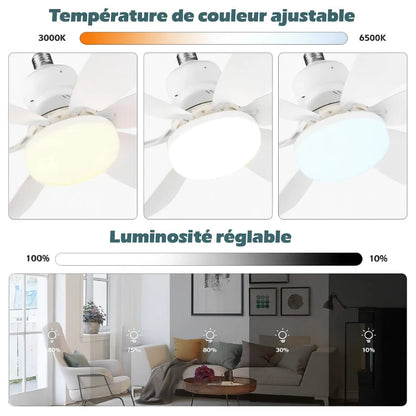 AeroLight™ E27 - Ventilateur Plafonnier LED 30W – E27 avec Télécommande