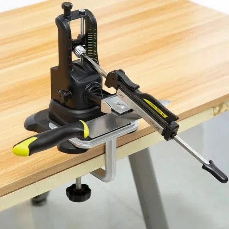 Affûteur de couteaux – Système à angle fixe avec pierres diamantées, pierres à aiguiser et polissage