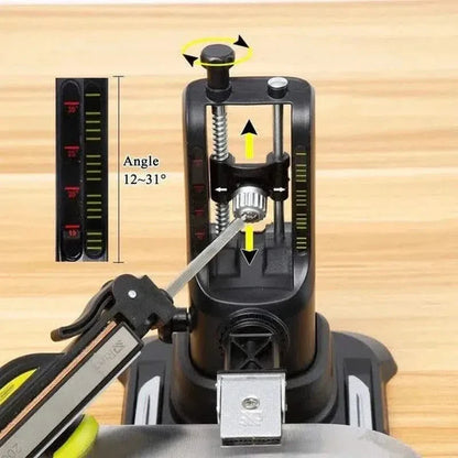 Affûteur de couteaux – Système à angle fixe avec pierres diamantées, pierres à aiguiser et polissage