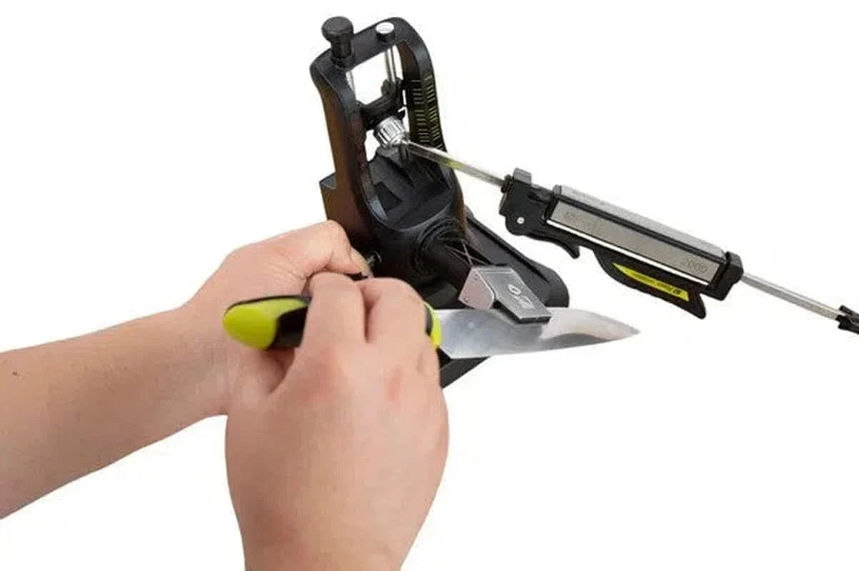 Affûteur de couteaux – Système à angle fixe avec pierres diamantées, pierres à aiguiser et polissage